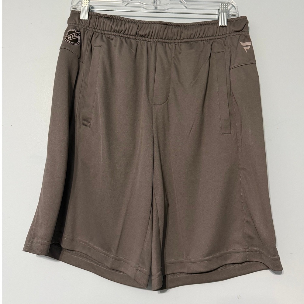NHL Authentic Pro Fanatics Men's Medium Gray Athletic Shorts 2277